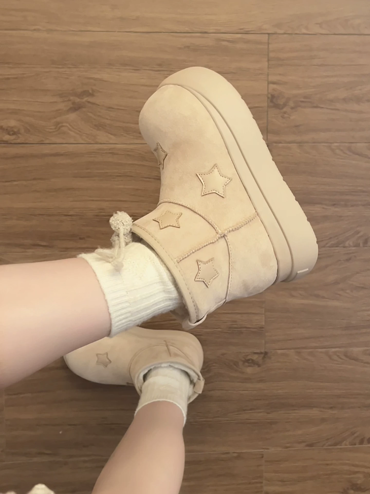 Giày bốt tuyết đế dày chống trơn kiểu cổ điển dành cho nữ 2025, mới, mùa đông, lót lông cừu, dày dặn, ấm áp, đế mềm bằng cotton