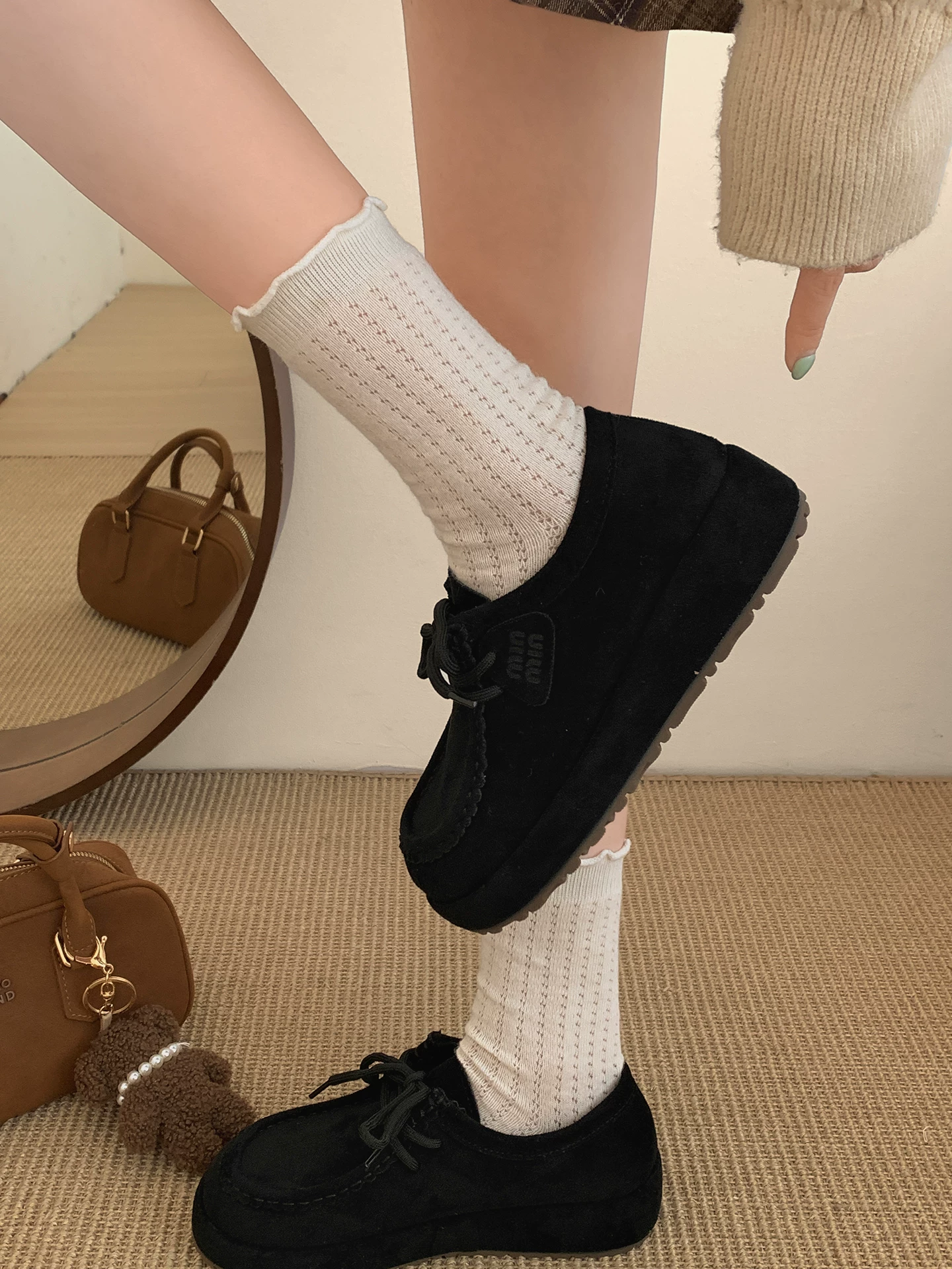 Phía Nam ở miền Nam: Giày Birkenstock đế dày kiểu Pháp cổ điển dành cho nữ, bộ sưu tập thu đông 2025 mới, đa năng với chân váy, giày lười.