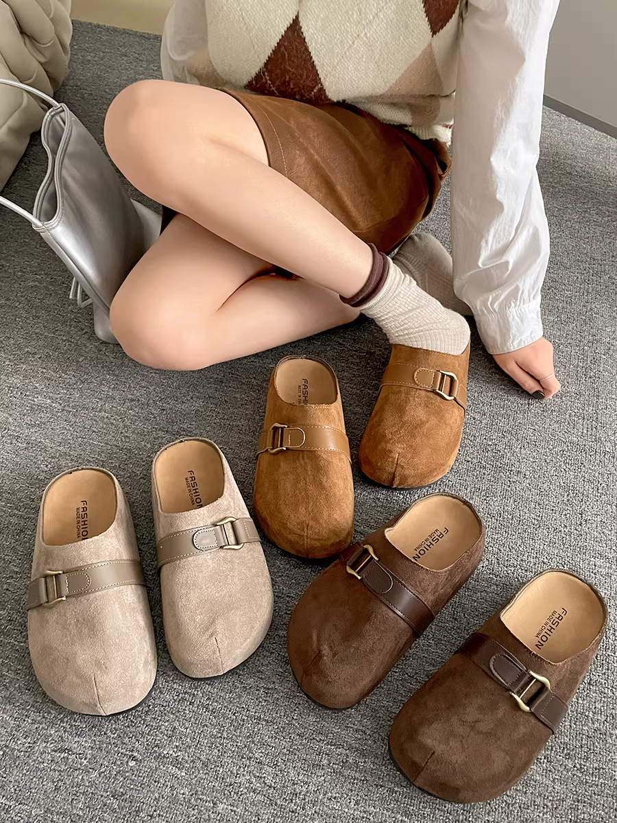 Phía Nam ở miền Nam: dép đế dày cổ điển dành cho nữ, áo khoác ngoài mùa thu, dép nửa đế kiểu Birkenstock mới năm 2025.