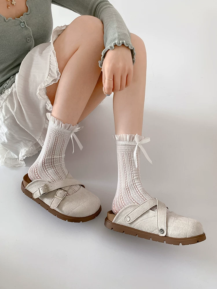 Phía Nam ở miền Nam: Dép nữ đế dày kiểu Pháp cổ điển, mũi kín, dùng cho mùa hè, đi ngoài trời, mẫu mới đa năng năm 2025, kiểu Birkenstock nửa dép.