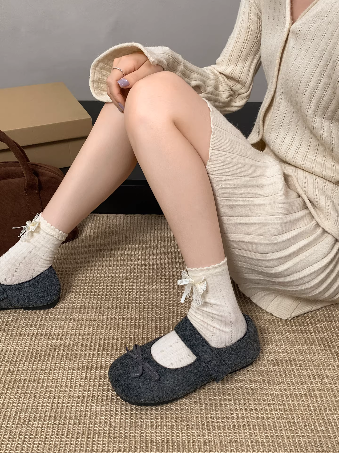 Giày bệt cotton dày kiểu cổ điển Nam Trung Quốc dành cho nữ 2025, mẫu mới thu đông, giữ ấm, kiểu Mary Jane, lót lông.