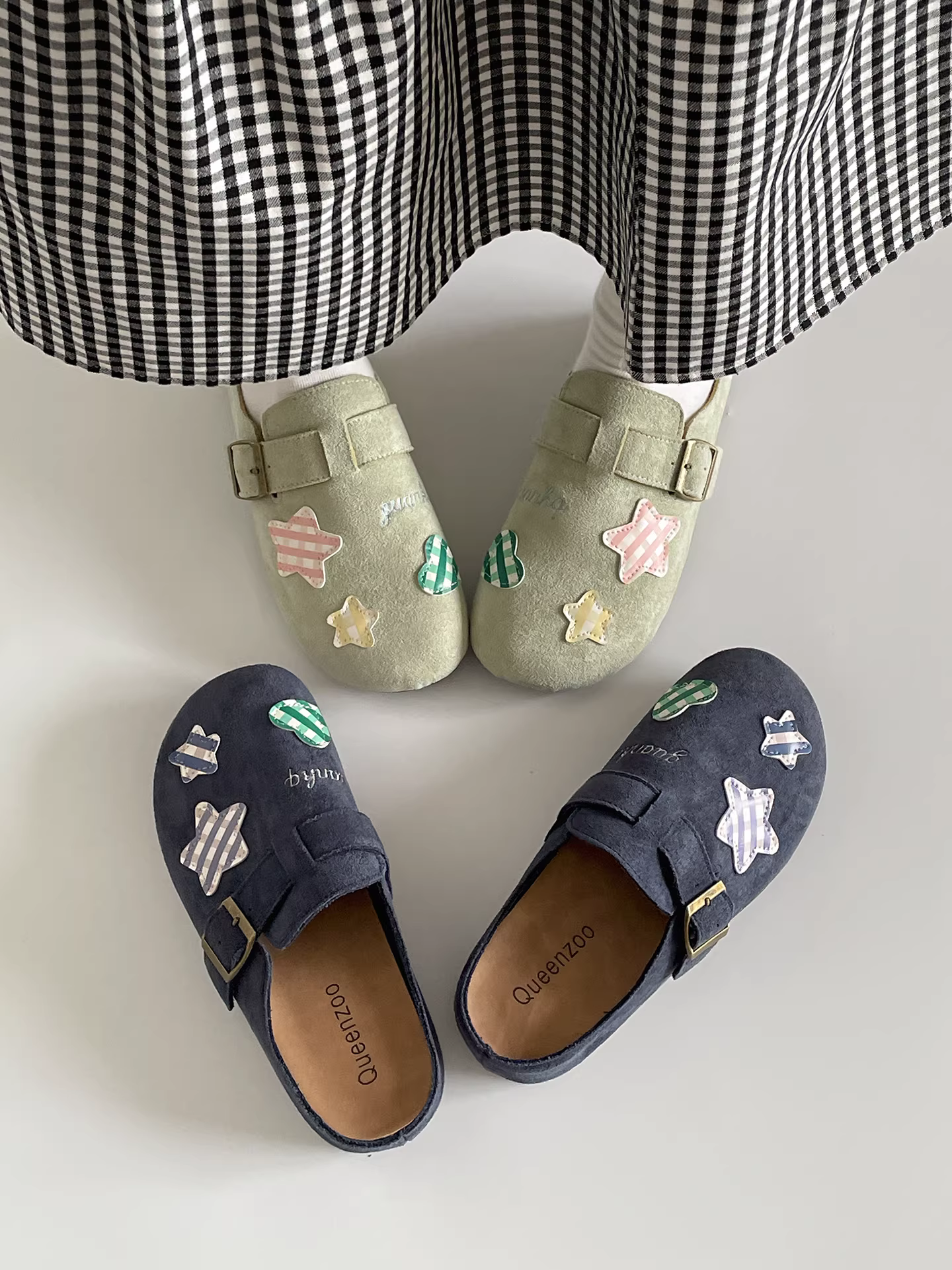 Dép đế dày chống trượt kiểu cổ điển Nanzai dành cho nữ, trang phục dạo phố mùa thu, mẫu mới 2025, giày Birkenstock nửa đế cao cấp.