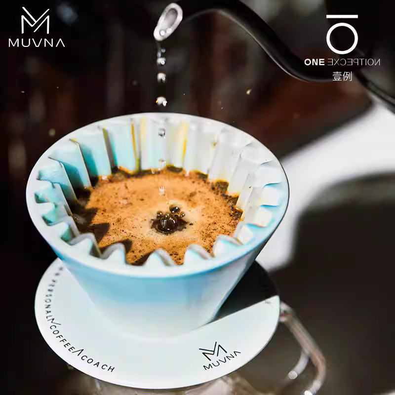 Cốc lọc cà phê gốm MUVNA, lọc cà phê thủ công, lọc hình sóng, cốc lọc một lỗ, chiết xuất nhiệt độ không đổi