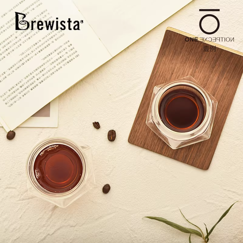 Cốc thơm Brewista & cốc nếm thử cốc thủy tinh chịu nhiệt hai lớp hình kim cương cốc cà phê cốc nước 120ml/300ml