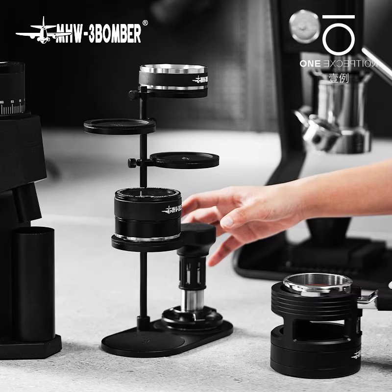 Giá đỡ hút từ tính Bomber MHW, khay đựng bột cà phê, vòng giữ bột, búa đầm bột, giá để đồ