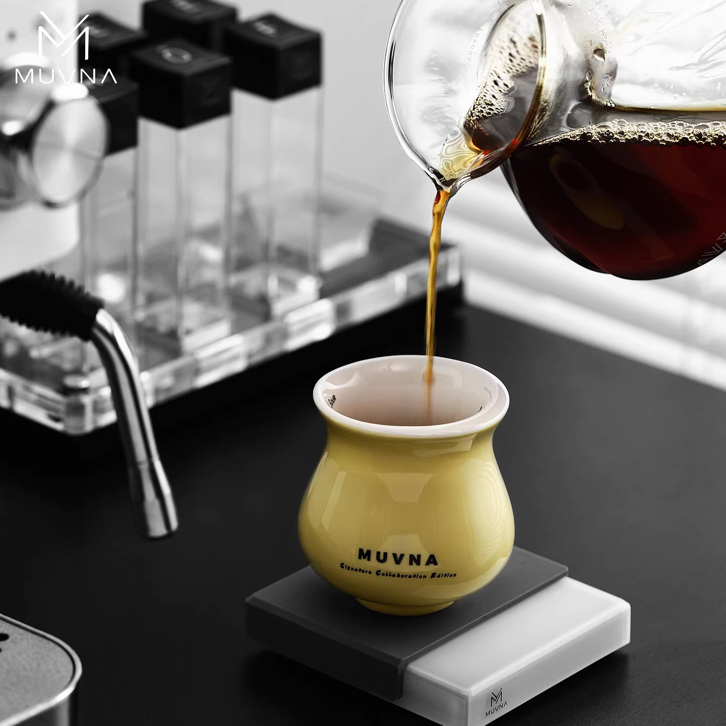 Cốc nếm cà phê hình hoa MUVNA, hai lớp, thành mỏng, thành dày, dùng pha cà phê espresso thủ công, cốc dành cho cuộc thi pha cà phê Ni