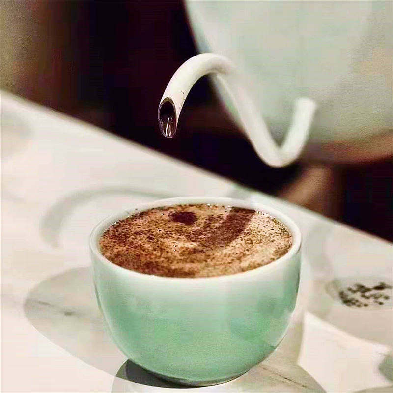 Bộ chén ngâm trà Lili series 6 gram MINI, chén ngâm trà chuyên dụng SCA, chất liệu ngọc, men xanh, chén ngâm trà cà phê