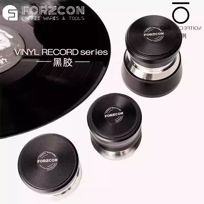 Dụng cụ nén cà phê FORZCON, kim phân phối cà phê kiểu Ý, dụng cụ nén cà phê áp suất không đổi bằng trọng lực, dụng cụ khuấy bột cà phê bằng vinyl