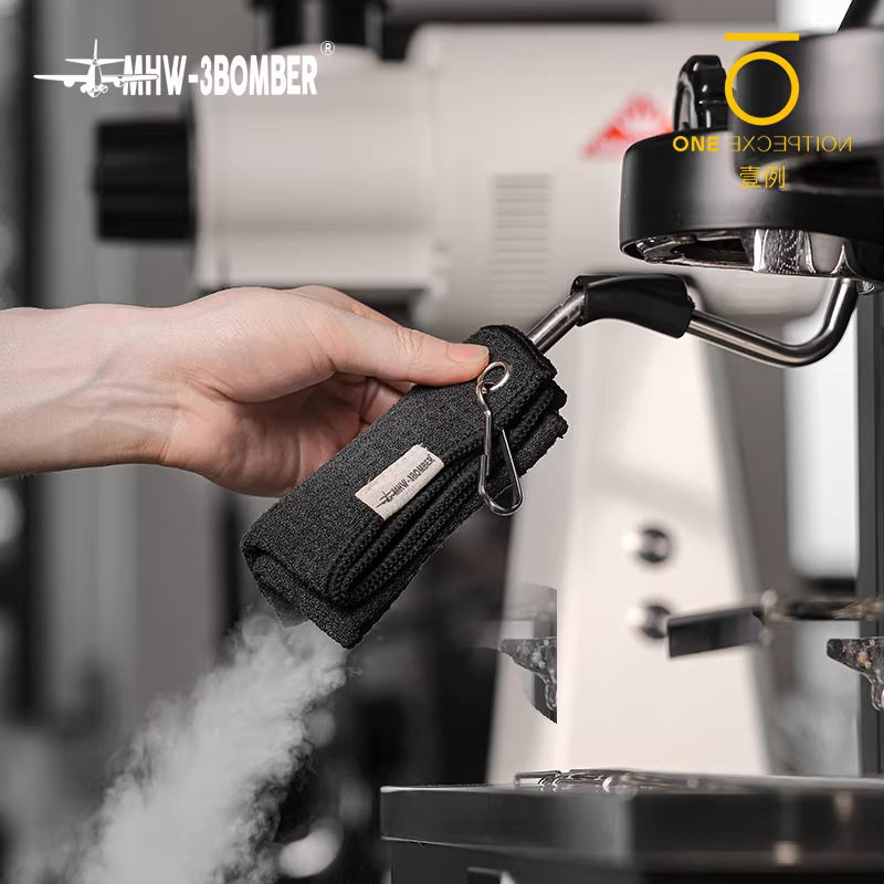 Khăn Barista MHW Bomber có vòng treo, Khăn quầy bar kiểu Ý, Khăn lau tạo bọt sữa, Hot Mom