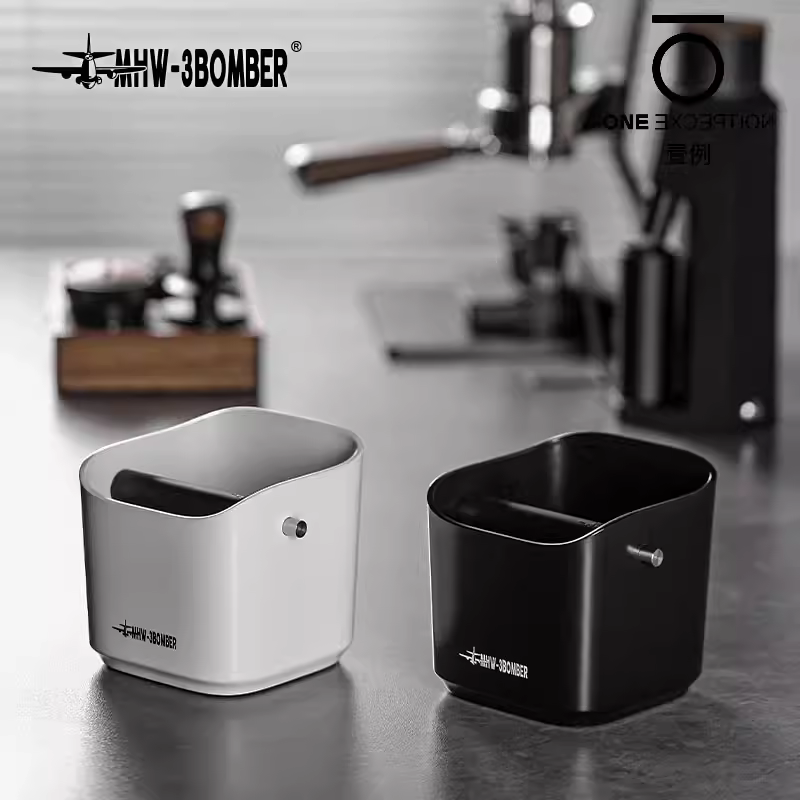 Hộp đựng bã cà phê Bomber MHW, hộp đựng bã cà phê chống trượt cho quầy bar gia đình, hộp đựng bã cà phê kiểu Ý để đựng bã cà phê.