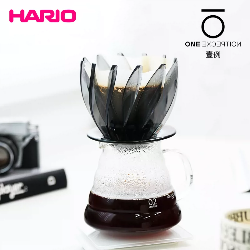 Cốc lọc hoa sen HARIO V60 Bộ lọc cà phê nhỏ giọt Nhựa 12 cánh hoa sen Có thể tháo rời và thay thế được