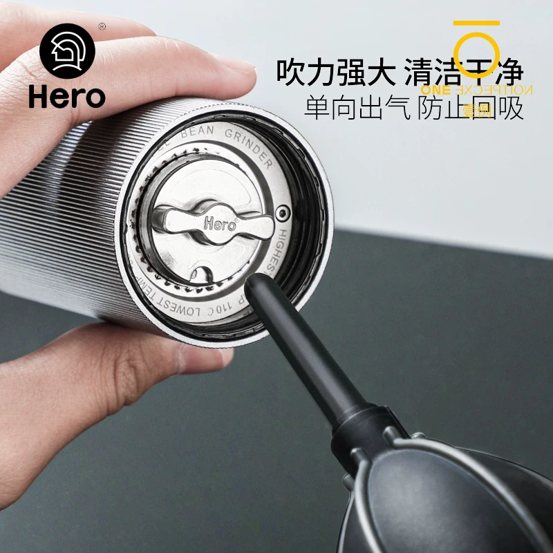 Máy thổi khí vệ sinh Hero dành cho máy xay cà phê, dụng cụ vệ sinh đặc biệt với vòi phun dài, máy thổi bụi mạnh mẽ loại bỏ bụi bẩn trên ống kính máy ảnh.