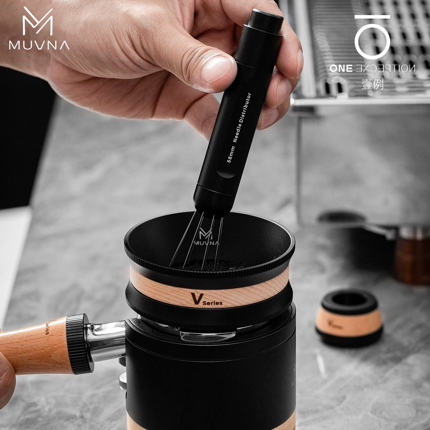 Bộ phân phối cà phê kiểu trọng lực MUVNA, búa nén, đế kim phân phối, tay cầm máy pha cà phê