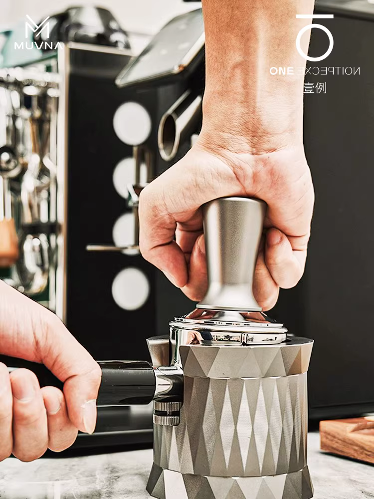 Dụng cụ nén cà phê MUVNA kiểu Ý, tay cầm ngang, áp suất không đổi, kích thước 51/53/58mm