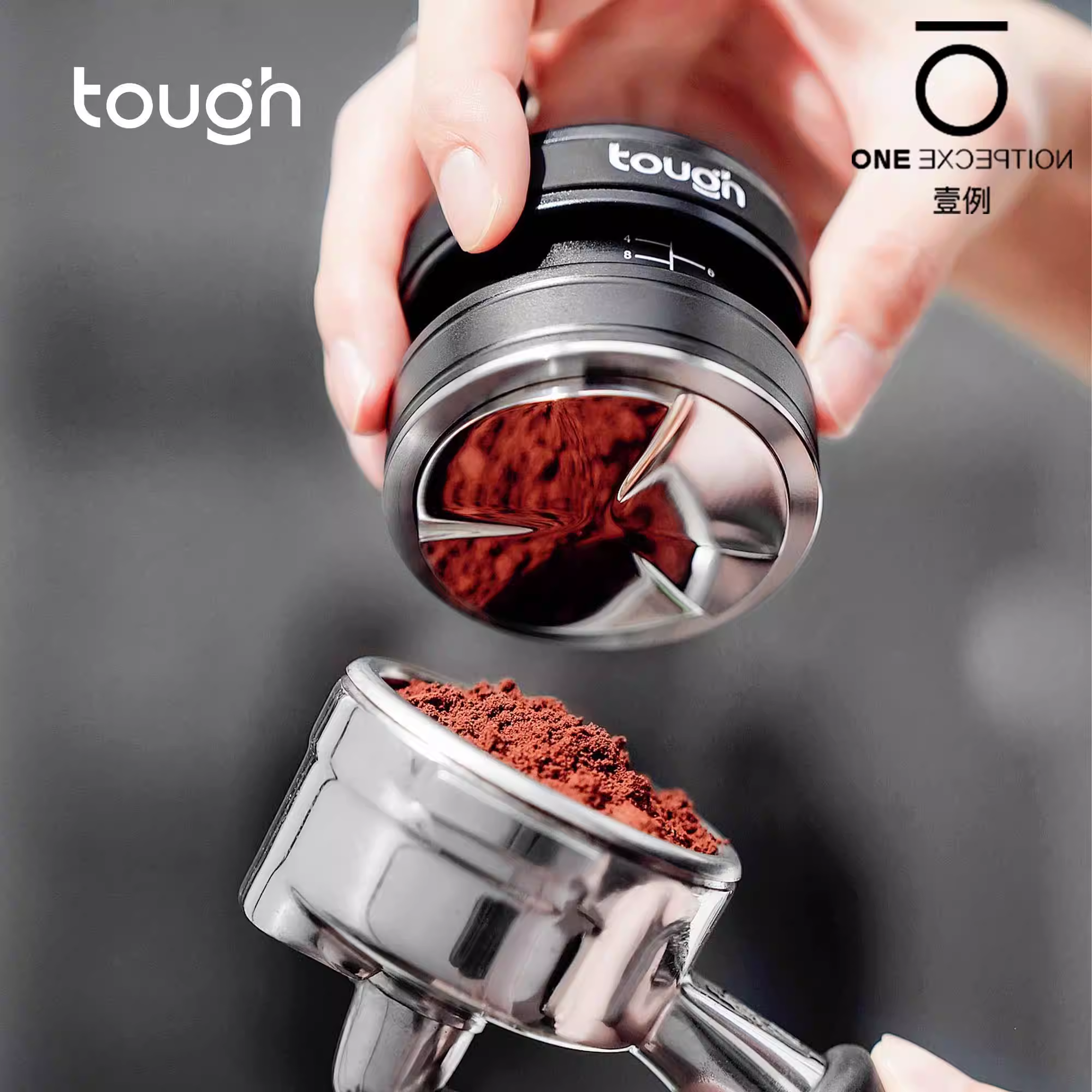 Dụng cụ phân phối và nén cà phê Gravity Cookiespin 2 trong 1, 58mm, thép không gỉ 5153