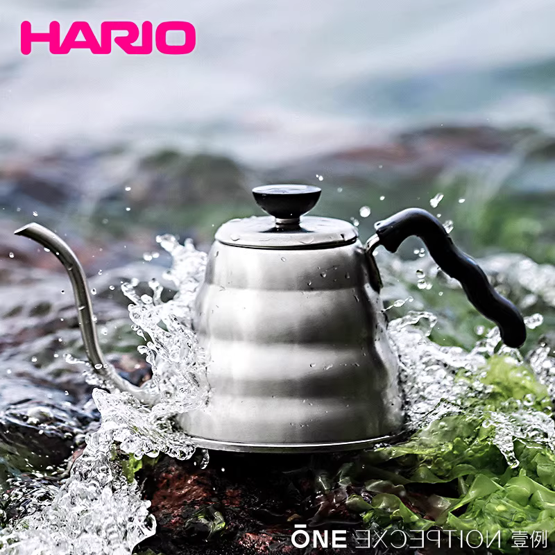 HARIO Nhật Bản Cà phê nguyên chất nhập khẩu chính hãng Pour Over Pot V60 Bình pha cà phê miệng hẹp bằng thép không gỉ VKB-100/120