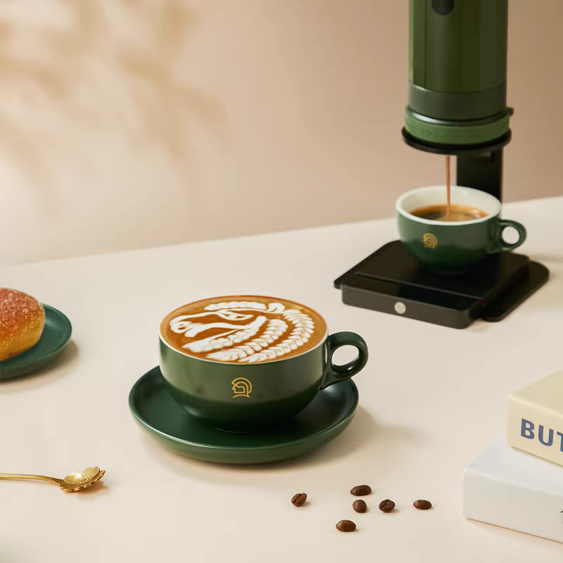 Cốc cà phê gốm sứ Hero, cốc espresso, cốc gốm sứ dùng trong nhà, cốc và đĩa, cốc dùng để nếm thử, cốc làm latte art, cốc có họa tiết nổi nghệ thuật