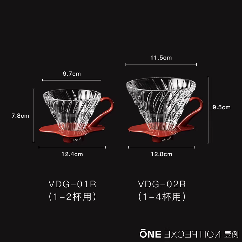 Máy pha cà phê HARIO kiểu Nhật nguyên bản V60 bằng thủy tinh chịu nhiệt số 01/02 Phiên bản kỷ niệm VDG kèm thìa đong