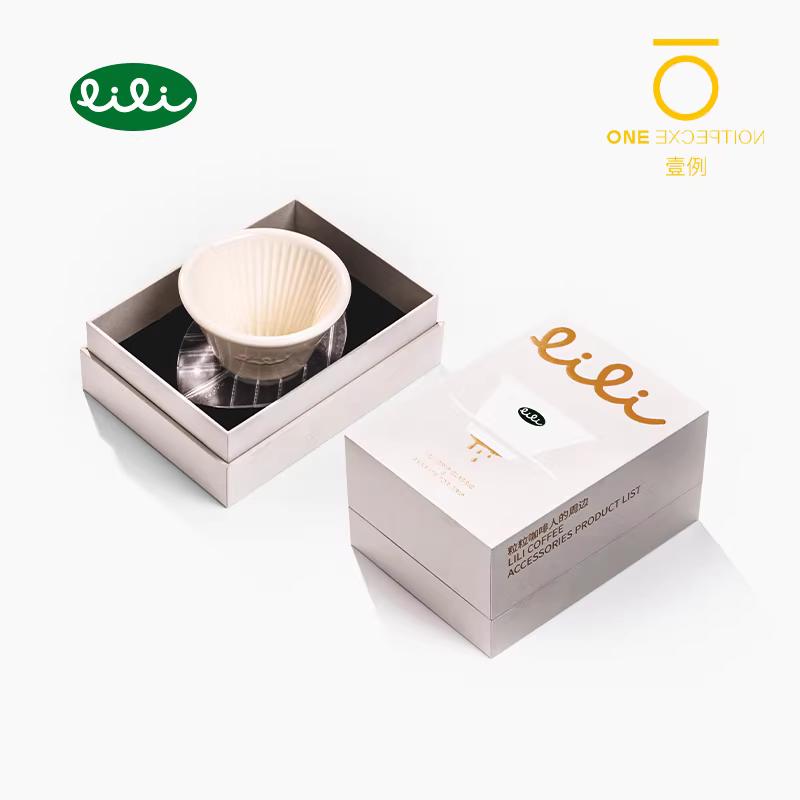 Cốc lọc LiLi 2.0 phiên bản mini tám lỗ lọc cao cấp bằng sứ trắng, cốc lọc pha cà phê thủ công hình quạt