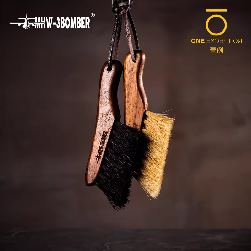 Bàn chải gỗ nguyên khối Bomber MHW, bàn chải vệ sinh quầy bar gia dụng, bàn chải vệ sinh bụi cà phê, bàn chải lông máy xay cà phê, bàn chải vệ sinh thảm
