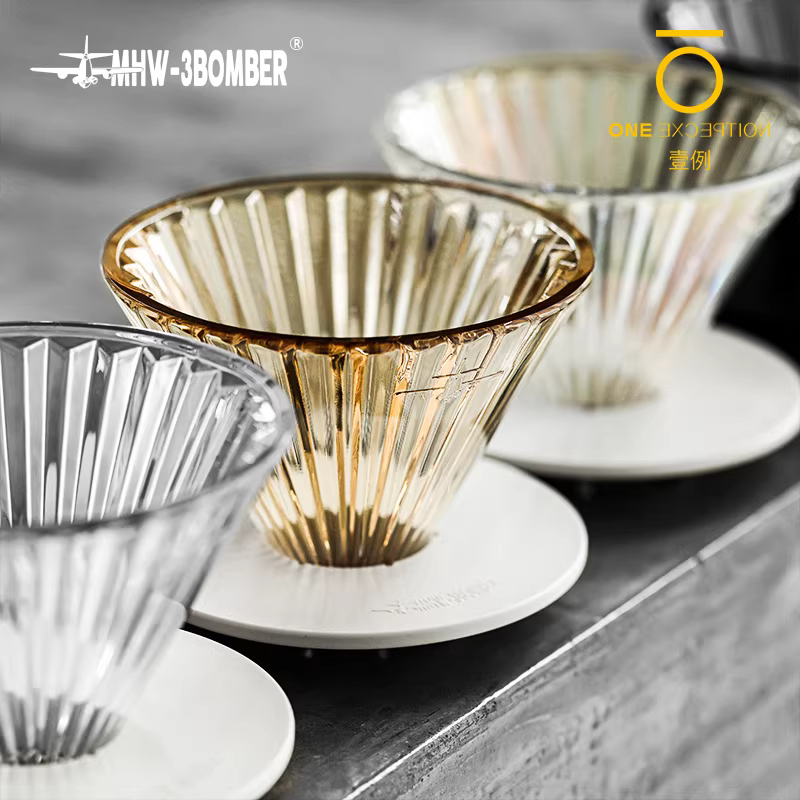 Bình lọc cà phê kiểu V60 Bomber MHW Elf Glass Filter Cup, dụng cụ pha cà phê thủ công, bộ lọc cà phê đơn, cốc lọc nhỏ giọt
