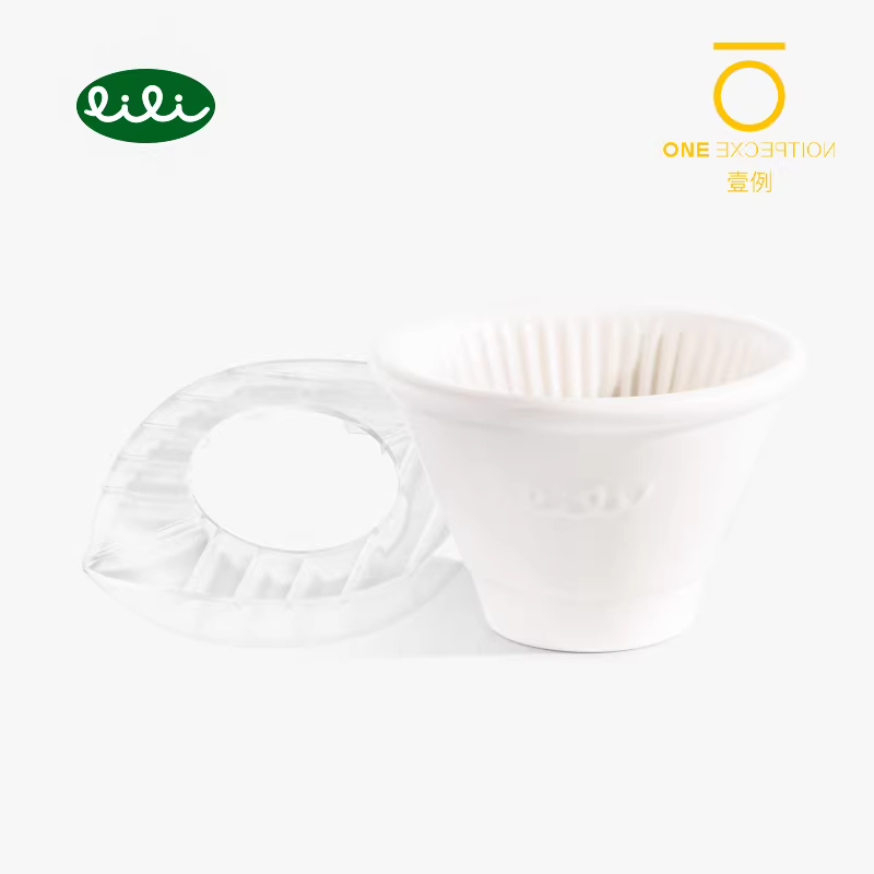 Cốc lọc LiLi 2.0 phiên bản mini tám lỗ lọc cao cấp bằng sứ trắng, cốc lọc pha cà phê thủ công hình quạt