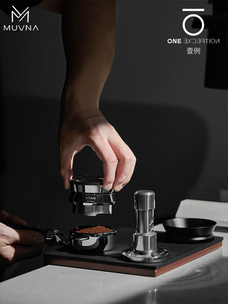 Dụng cụ phân phối bột cà phê MUVNA Titan 58mm, dụng cụ ép chắc chắn có chiều cao điều chỉnh