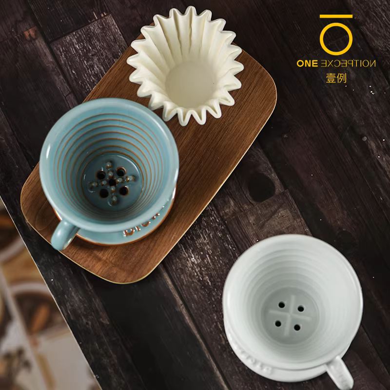 Cốc lọc cà phê thủ công bằng gốm sứ Brewista Jingdezhen hình bánh ngọt năm lỗ, dùng trong gia đình