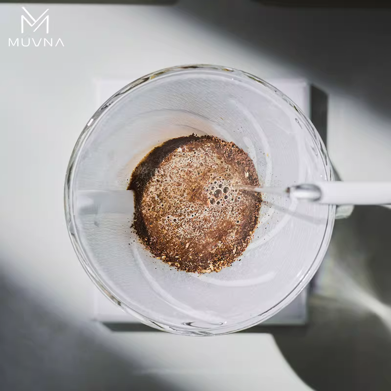 Cốc lọc cà phê thủ công MUVNA, cốc lọc cà phê kiểu V60, cốc cà phê thủy tinh lọc nhỏ giọt
