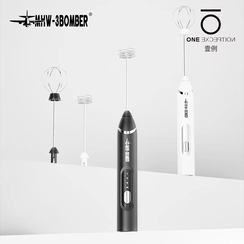 Máy tạo bọt sữa điện MHW tự động, tạo bọt sữa cà phê Latte Art, máy tạo bọt cầm tay, máy đánh trứng