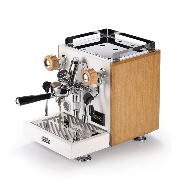 Máy pha cà phê espresso bán tự động potu E61, hệ thống đun nóng tức thì, hệ thống hai boiler, dùng cho gia đình