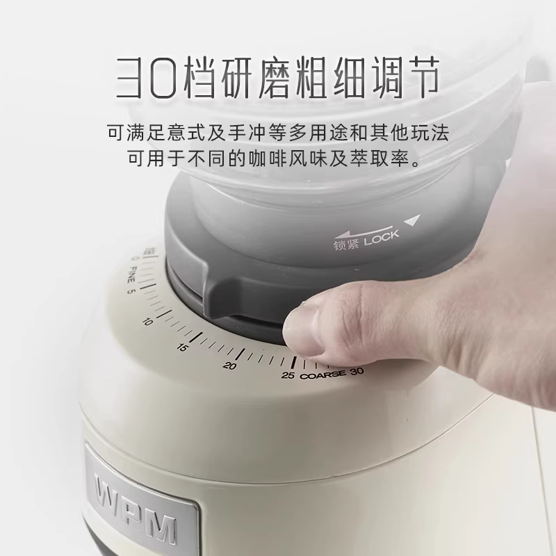 Máy xay cà phê Huijia WPM ZD-17N2 kiểu Ý, điện, dùng cho gia đình và thương mại, hoàn toàn tự động, xay hạt cà phê thủ công thành bột Q18