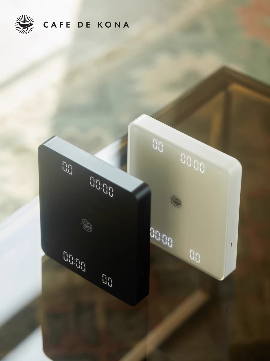 Cân điện tử pha cà phê màn hình kép CAFEDE KONA, chuyên dụng cho cà phê espresso pha thủ công, có bộ hẹn giờ, dùng cho gia đình và quầy bar, acaia