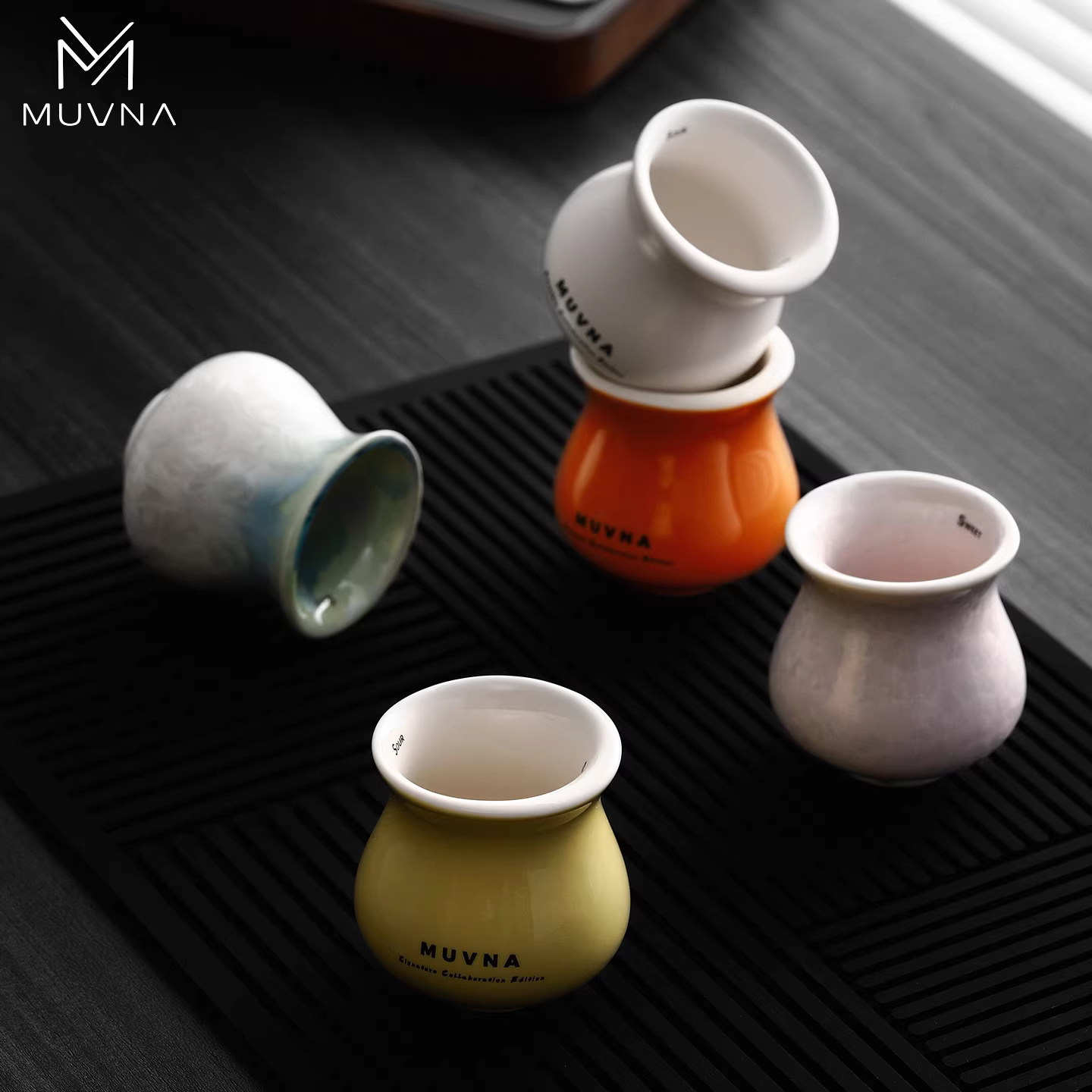 Cốc nếm cà phê hình hoa MUVNA, hai lớp, thành mỏng, thành dày, dùng pha cà phê espresso thủ công, cốc dành cho cuộc thi pha cà phê Ni