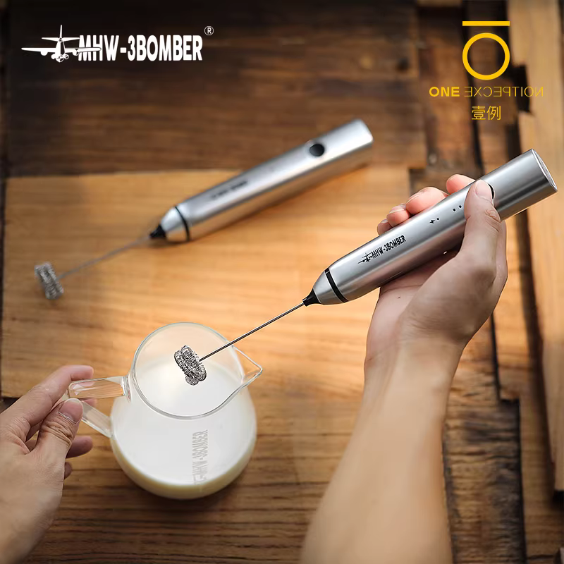 Máy tạo bọt sữa điện MHW tự động, tạo bọt sữa cà phê Latte Art, máy tạo bọt cầm tay, máy đánh trứng