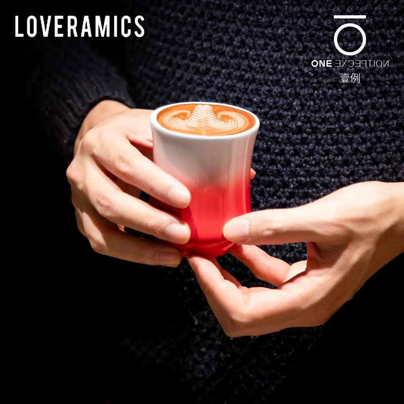 Ly hương thơm hình thẳng Loveramics, ly cà phê pha thủ công Ý màu chuyển sắc, ly hương thơm dùng để nếm thử
