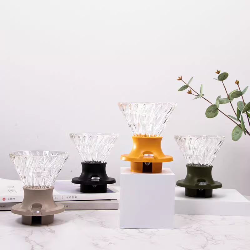 Cốc thông minh HARIO Nhật Bản nhập khẩu chính hãng V60 cốc lọc pha cà phê thủ công bằng kính nhựa lọc nhỏ giọt bộ trà