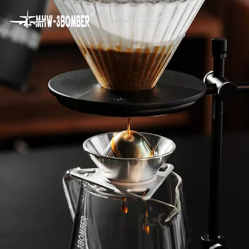 Bộ lọc chiết xuất cà phê Bomber MHW Moonstone, dụng cụ pha cà phê thủ công kiểu Ý, phễu thiếc, đạt chứng nhận Champion