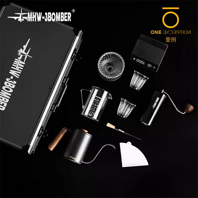 Bộ quà tặng cà phê thủ công Bomber MHW B-2 Tactical Box, bộ ấm chia sẻ di động ngoài trời, quà tặng Taimo