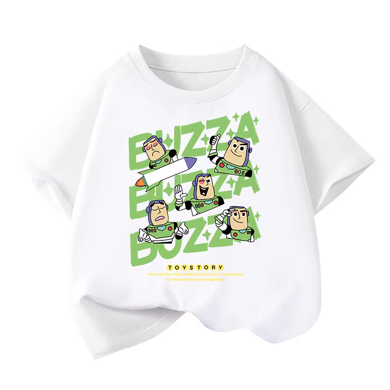 Little Hope Quần Áo Trẻ Em Áo Thun Ngắn Tay Trẻ Em Thường Ngày In Hình Mùa Hè Dáng Rộng Hợp Thời Trang Bé Trai Nguyên Chất Cotton Top