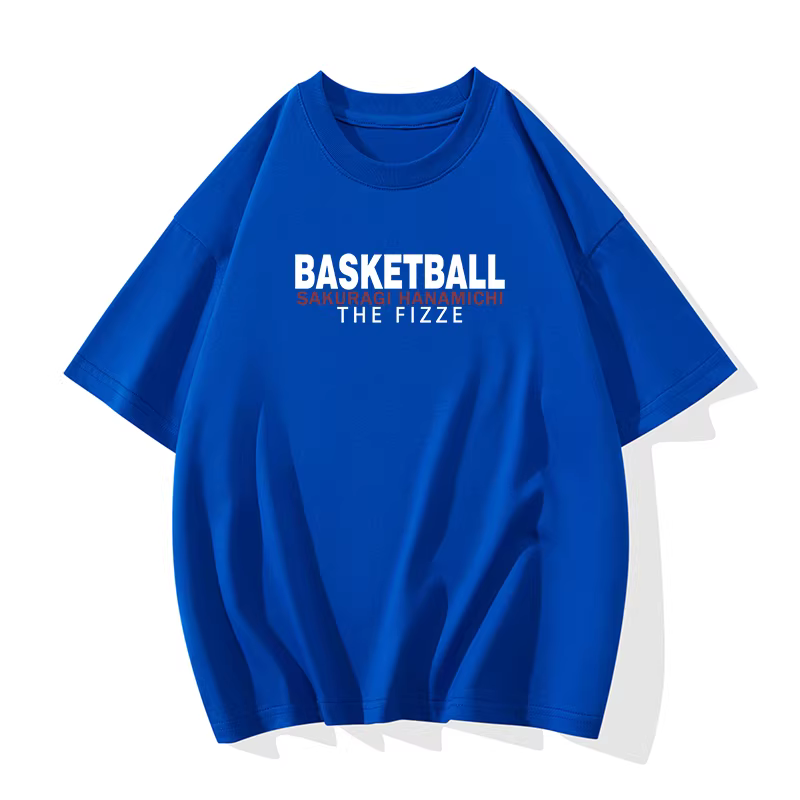 Little Hope Boys' Pure Cotton Ngắn tay mùa hè Mới Hoạt hình Slam Dunk Loose Fit Áo thun trẻ em thương hiệu thời trang