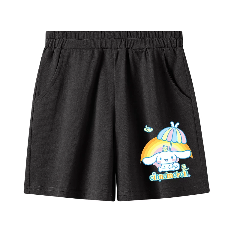 Quần short cotton nguyên chất cho bé gái, thiết kế Cinnamoroll dễ thương, phong cách mùa hè mới, thời trang và hợp thời trang, quần thể thao mỏng cho trẻ lớn.