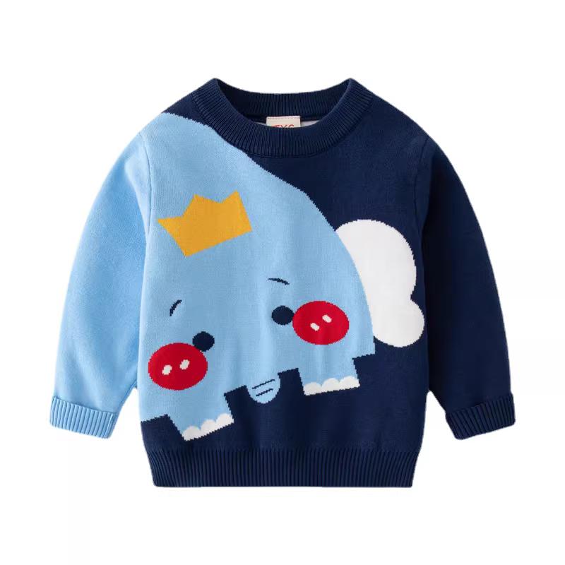 Áo len trẻ em cho mùa xuân và mùa thu, áo mùa xuân và mùa đông cho bé trai, đồ dệt kim thời trang và hợp xu hướng cho bé trai.