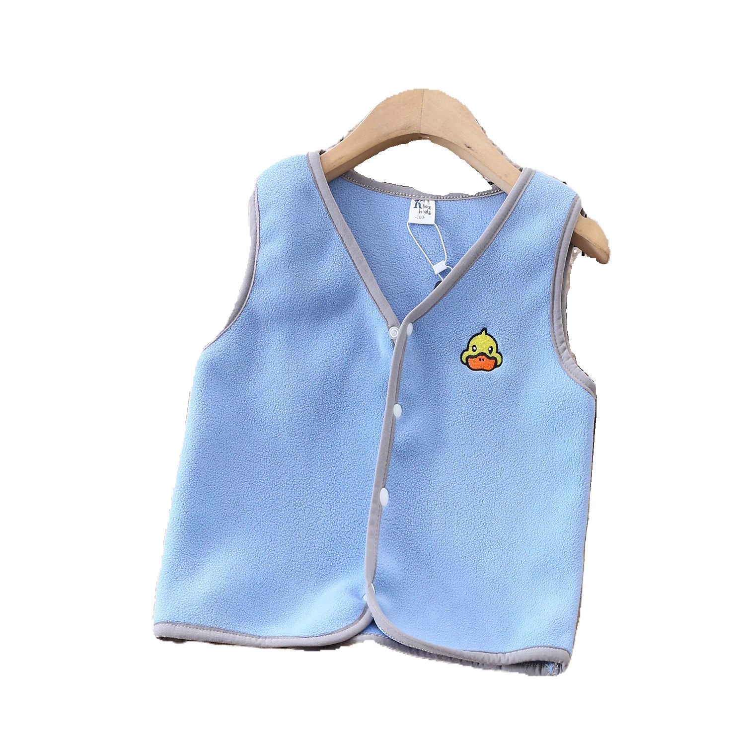 Áo vest trẻ em mùa xuân đông sản phẩm mới Áo len co giãn lông cừu Úc cổ chữ V thời trang bé trai và bé gái áo không tay hợp thời trang