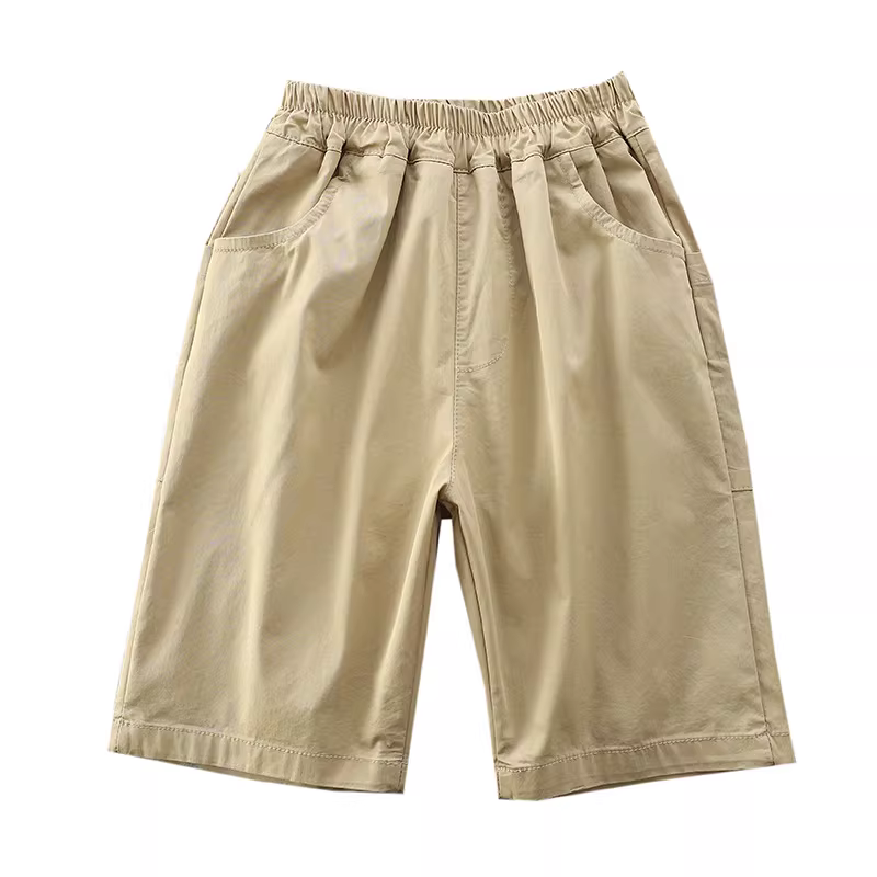 Quần trẻ em trơn màu hè 2025 kiểu mới quần lửng bé trai nhanh khô mỏng quần bảy phần quần đùi trẻ em thời trang