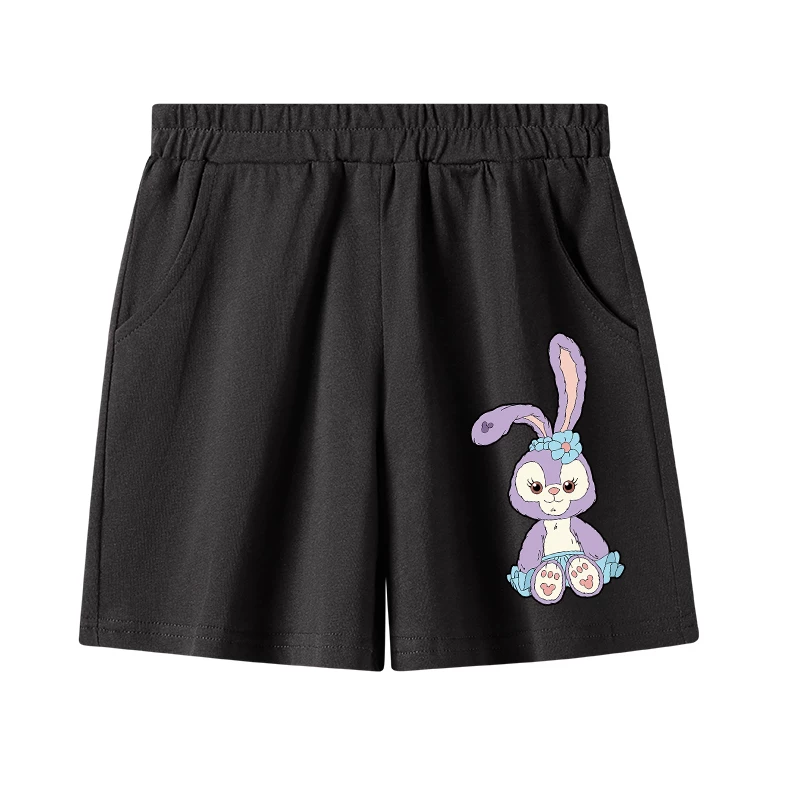 Quần short cotton nguyên chất dành cho nữ sinh Star Dew dành cho mùa hè, quần thể thao kiểu dáng hoạt hình dành cho các cô gái lớn tuổi, quần short mỏng năm điểm.