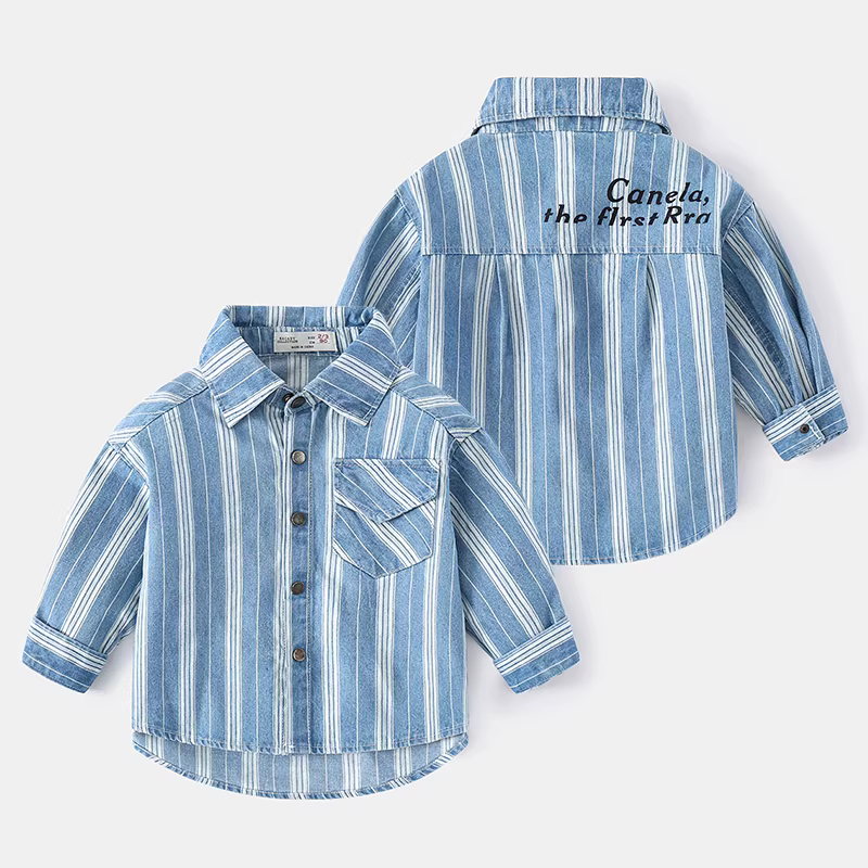 Khu vực thanh lý áo sơ mi dài tay trẻ em, đa năng và thời trang cho mùa xuân và mùa thu, số lượng có hạn.