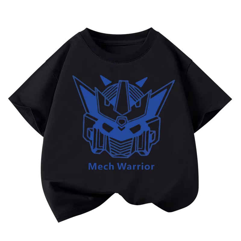 Áo thun ngắn tay bé trai 2025 kiểu dáng mới thời trang và cá tính, áo lót trẻ em chất liệu cotton nguyên chất, đa năng cho trẻ lớn