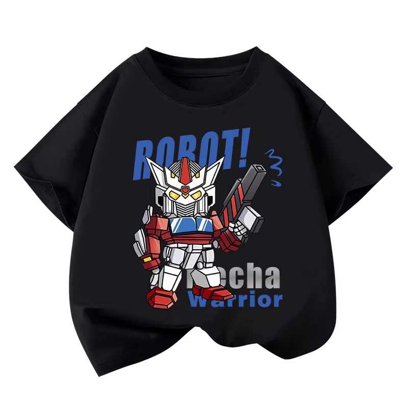 Áo thun ngắn tay bé trai 2025 kiểu dáng mới thời trang và cá tính, áo lót trẻ em chất liệu cotton nguyên chất, đa năng cho trẻ lớn