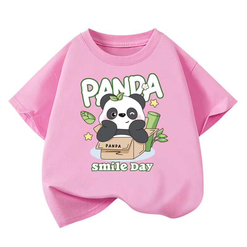 Little Hope Quần Áo Trẻ Em Áo Phông Trẻ Em Tay Ngắn In Hình Phong Cách Mới Bé Trai Mùa Hè Cổ Tròn Bé Gái Gấu Trúc Hợp Thời Trang Hàng Đầu